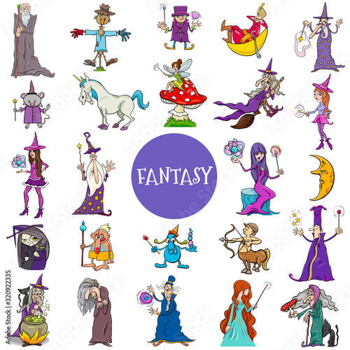 comic fantasy characters large set