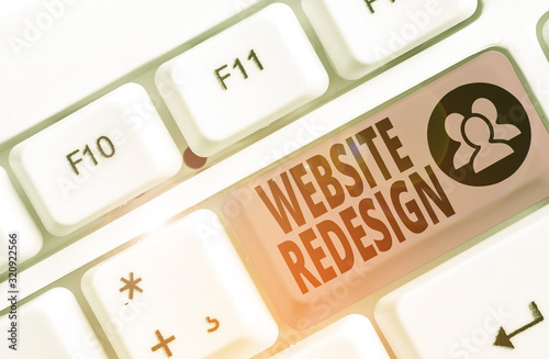 Obraz na płótnie Writing note showing Website Redesign