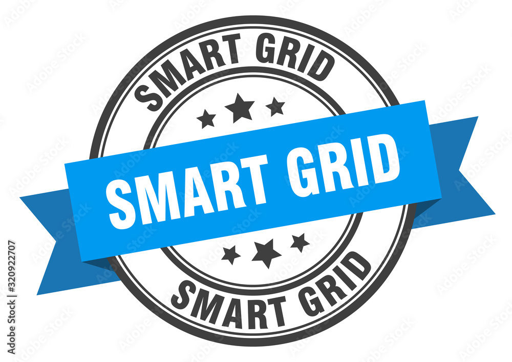 smart grid label. smart gridround band sign. smart grid stamp smart grid label. smart gridround band sign. smart grid stamp