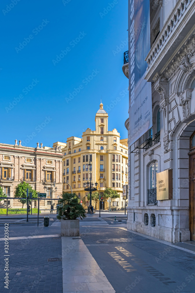 Plaza Tetuan in Valencia, Spain