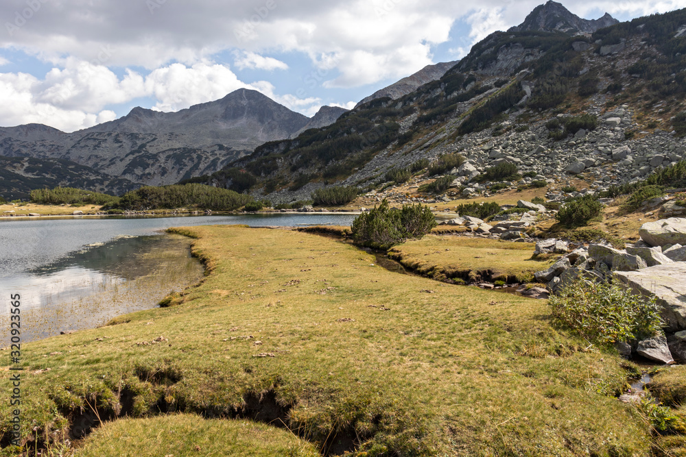 Landscape of Muratovo lake at Pirin Mountain, Bulgaria