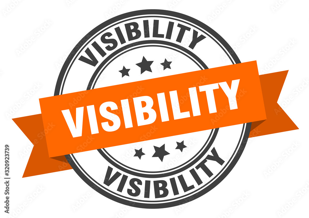 Fototapeta premium visibility label. visibilityround band sign. visibility stamp
