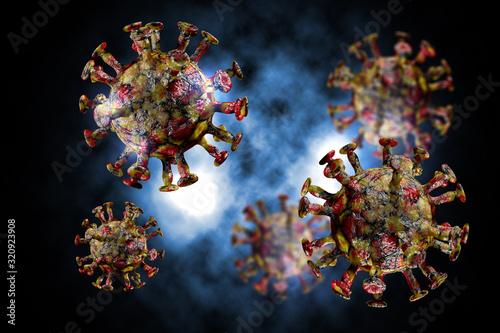 Coronavirus Infection 3D Illustration