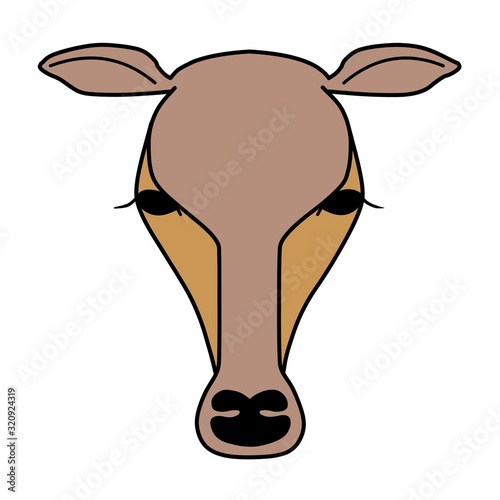 illustration of a cow's head