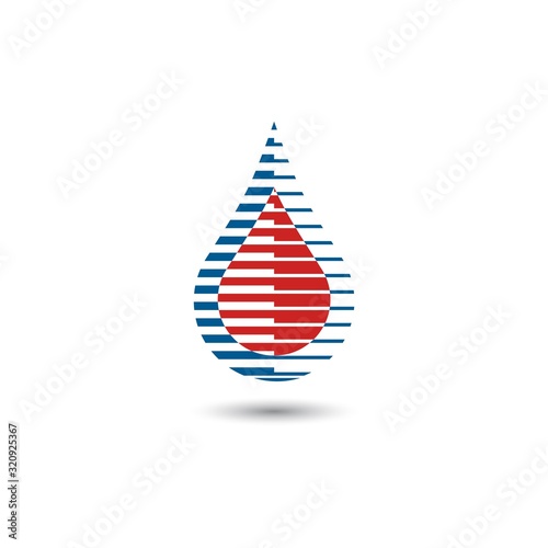 oil droplet logo design template.creative liquid symbol