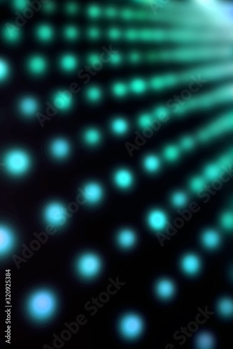 SMD bright color LED screen - closeup abstract background, blue lamps, blurred background