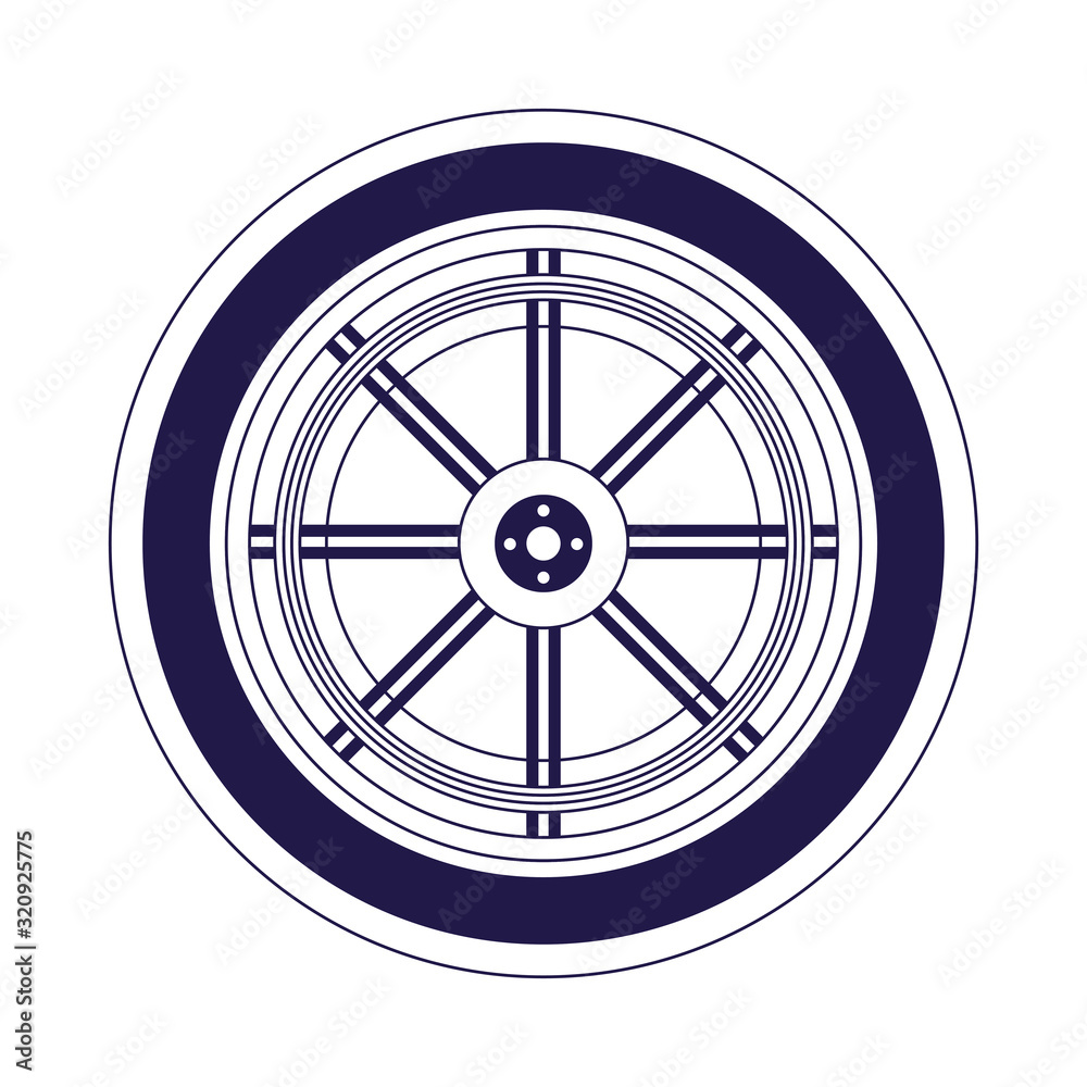 Obraz premium car tire icon, flat design