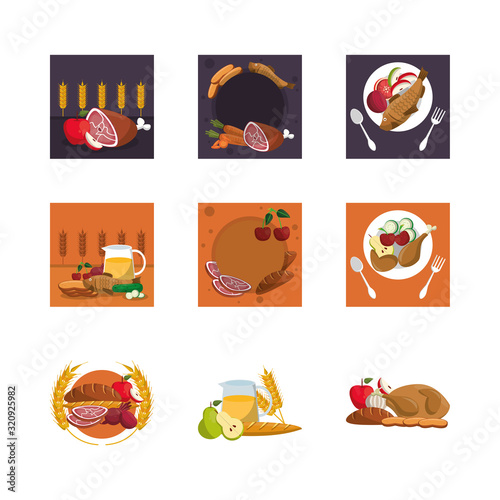 bundle of nutritive healthy food