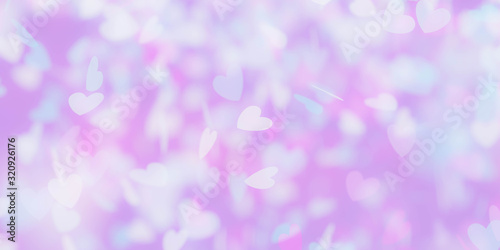 abstract background heart pink bokeh out of focus blurry 3d render illustration