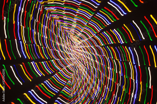 Abstract light pattern from Christmas lights