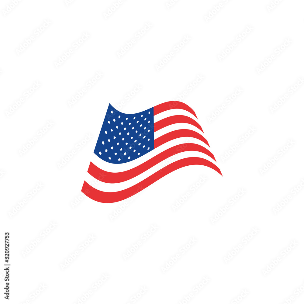Isolated usa flag vector design Isolated usa flag vector design