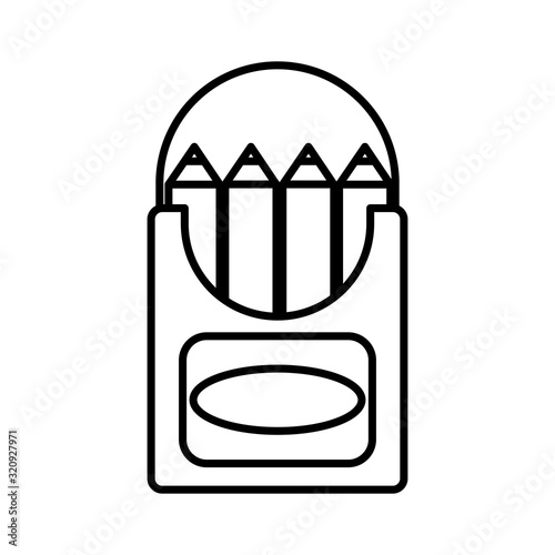back to school education pencils color in box supply thick line