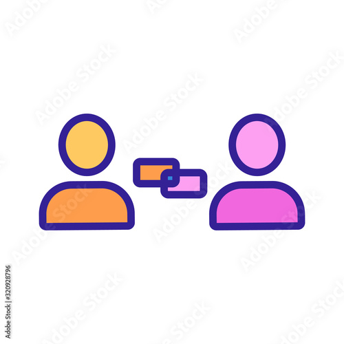 affiliated business icon vector. A thin line sign. Isolated contour symbol illustration