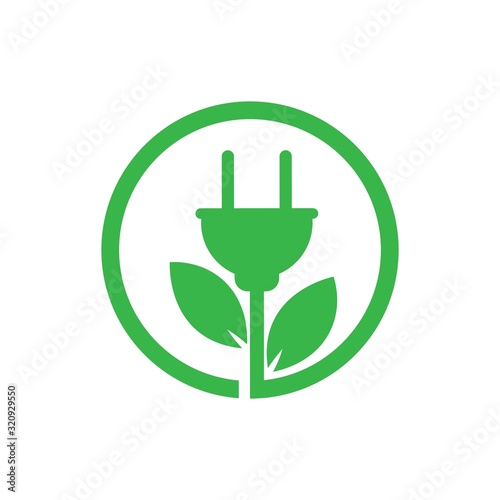 electric plug logo vector