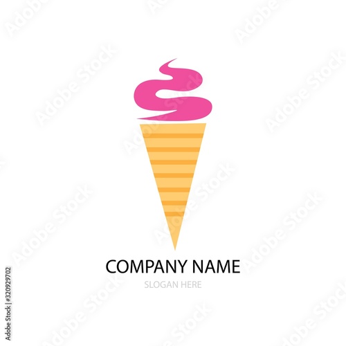 ice cream logo vector