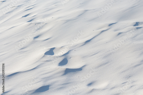 White sand on the slope of the dune.