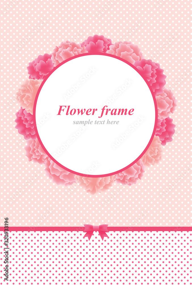 母の日　カーネーション　フレーム　背景　イラスト