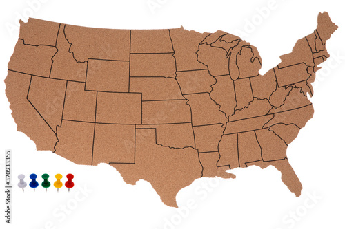 usa map of united states of america