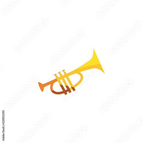 Isolated trumpet instrument vector design