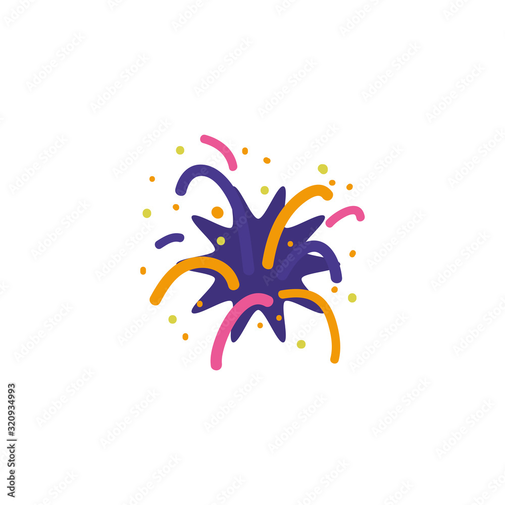 Obraz premium Isolated celebration firework vector design