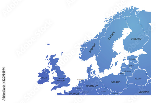 Scandinavia countries vector map. sweden, norway, finland map. 