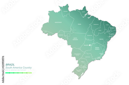brazil map. southamerica country map.