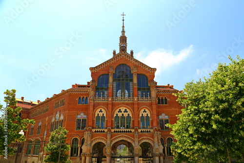 Hospital of the Holy Cross and Saint Paul de la Santa Creu i Sant Pau, Barcelona, Spain by Lluis Domenech i Montaner in barcelona 