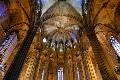 the 14th century Gothic Barcelona Cathedral (Catedral de Barcelona) where 13 geese are famously kept