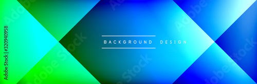 Abstract background - squares and lines composition created with lights and shadows. Technology or business digital template