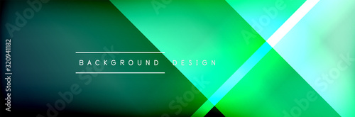 Abstract background - squares and lines composition created with lights and shadows. Technology or business digital template