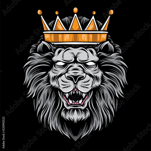 lion king head logo illustration