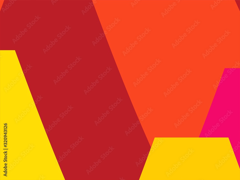The Amazing of Colorful Art Orange, Red and Yellow, Abstract Modern Shape Background or Wallpaper