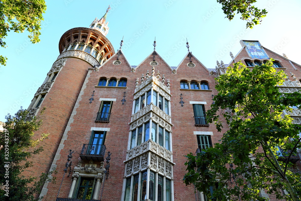 Casa Terrades or Casa de les Punxes, built by the architect Josep Puig i Cadafalch.