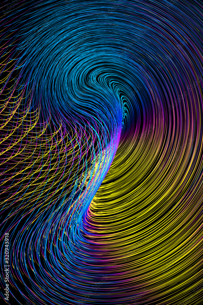 Obraz premium Abstract background of fingerprint texture consisting of gradient distorted lines.