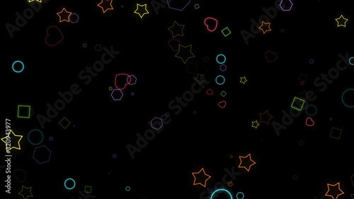 particle geometric trendy falling sparkle shape element animation background