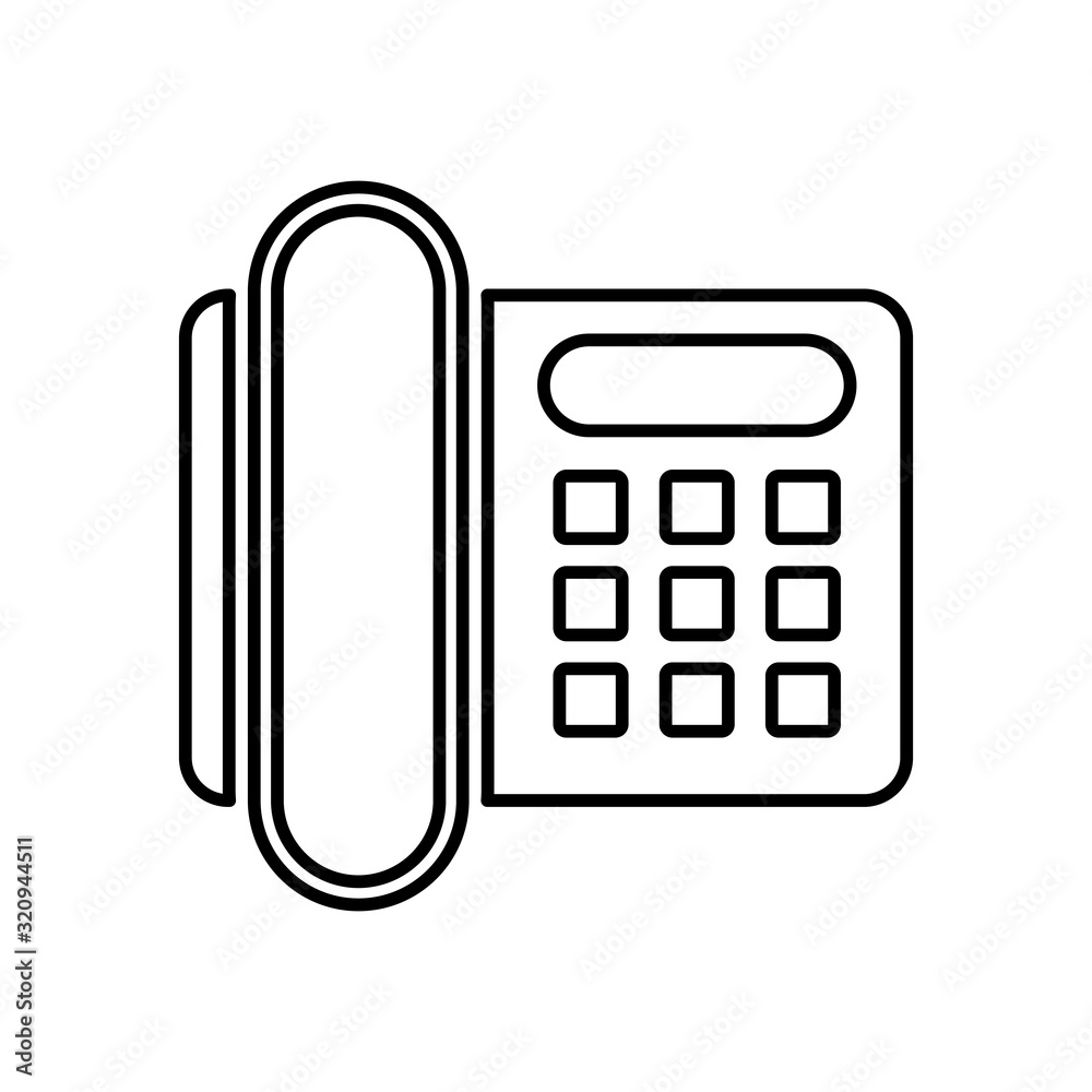 digital telephone communication device isolated icon