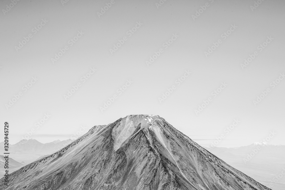 Fototapeta premium volcano in black and white
