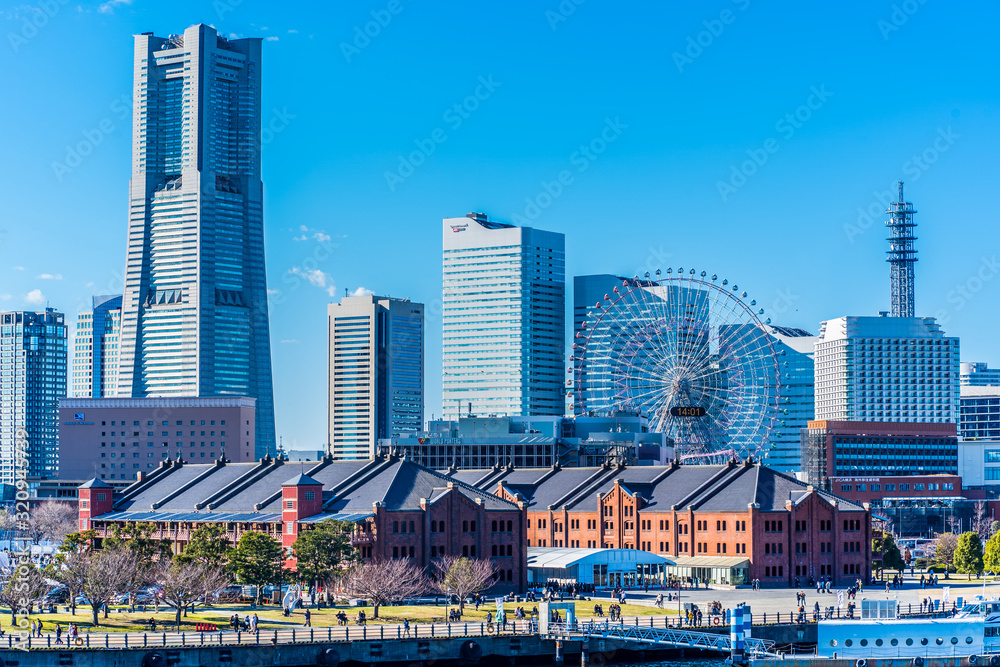 Obraz premium Classic date spot Yokohama ~ 横浜 みなとみらい デートスポットの定番 観覧車 ~ 