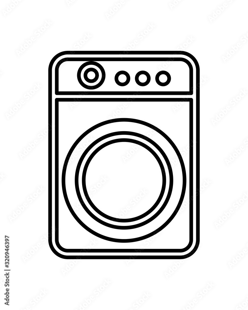 washing machine home appliance isolated icon washing machine home appliance isolated icon