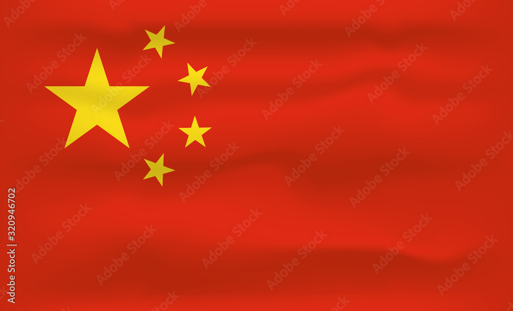 China Flag Icon and Logo. World National Isolated Flag Banner and Template. Realistic, 3D Vector illustration Art with Wave Effect China Flag Icon and Logo. World National Isolated Flag Banner and Template. Realistic, 3D Vector illustration Art with Wave Effect