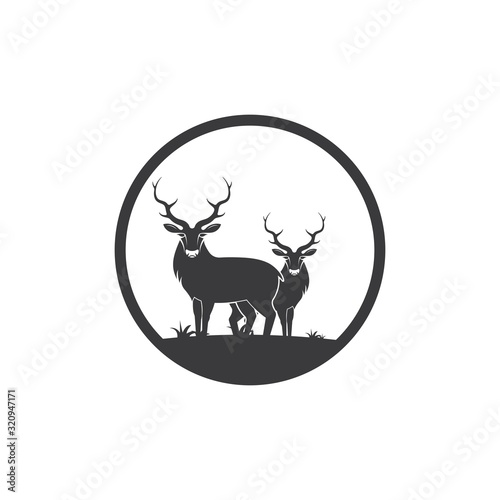 Deer ilustration icon vector design