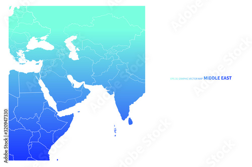 arab countries map. middle east countries map.