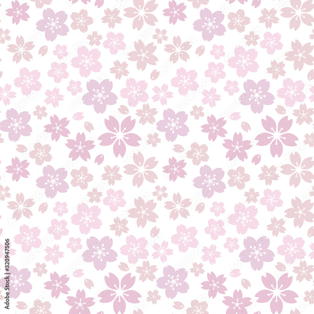 芝桜の花柄パターン（薄いピンク色）ふんわり、甘い、ロマンチック