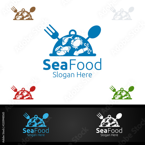 Seafood Logo for Restaurant or Cafe