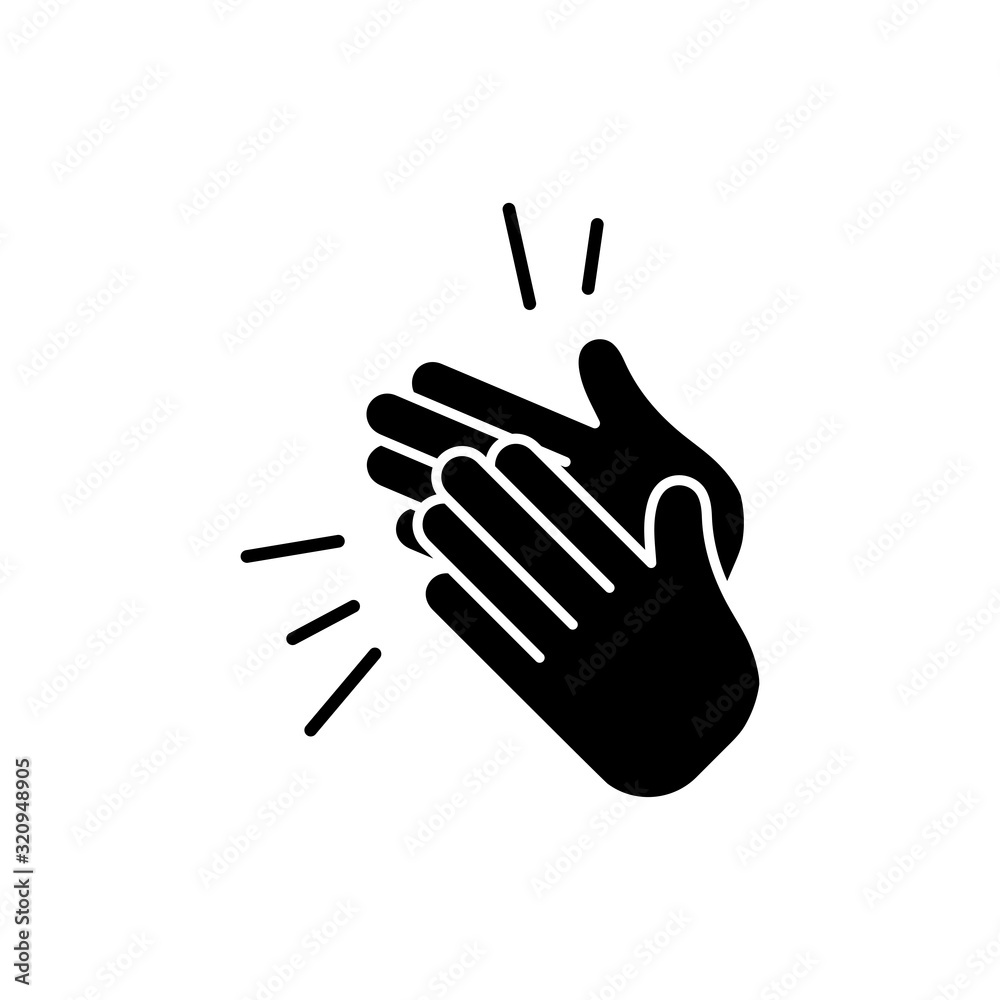 Clap hand, applause signage Clap hand, applause signage