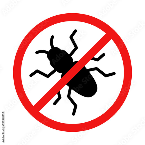 Vector No Bug or Insect or Pest Sign Illustration