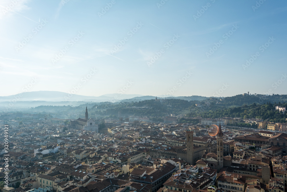 aerial view of the city florence italy