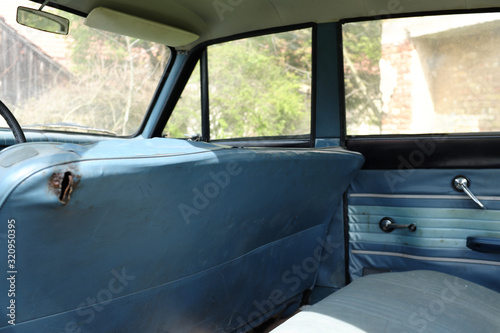 The old car interior