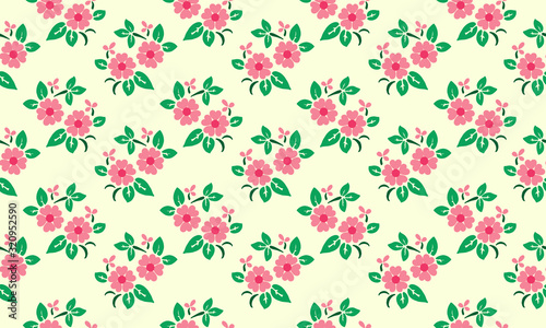 Antique flower pattern background for spring, with leaf and floral decorative.
