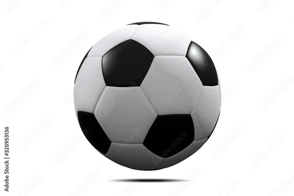 3d rendering soccer ball isolated on white background. 3d rendering soccer ball isolated on white background.